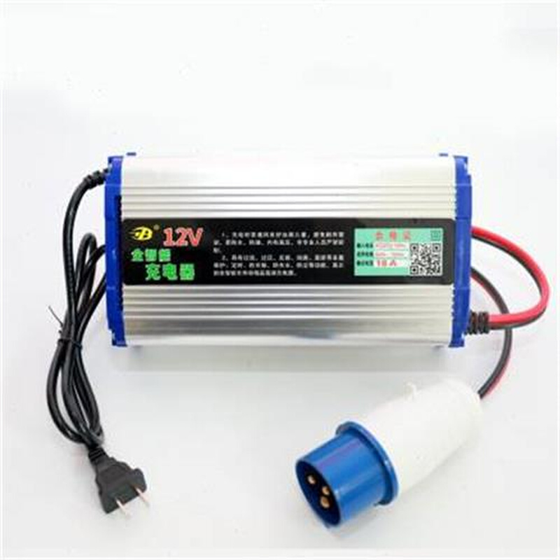 12V正波电动叉车电瓶充电器12V24V15A堆高车洗地机铅酸电池充电w. - 图1