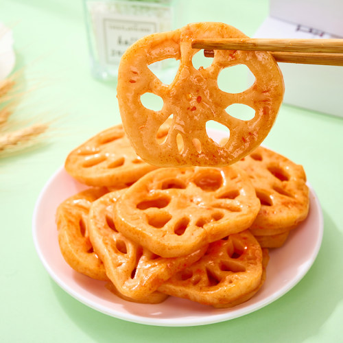 黑鸭味大刀藕片开袋即食莲藕脆藕素食香辣味卤藕追剧解馋休闲零食 - 图2