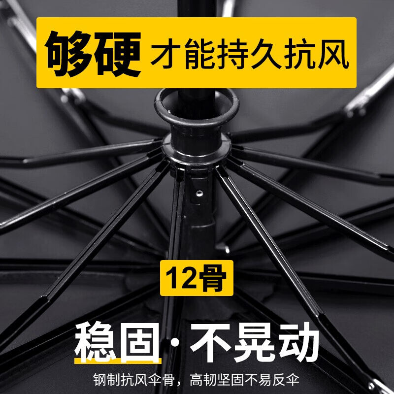 孜恋24骨全自动雨伞男士商务太阳伞加大固晴雨两用防晒防紫外线遮 - 图3