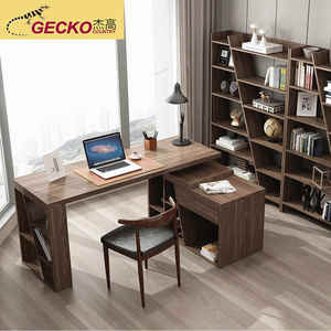 杰高创意书架书柜落地现代简约北欧组合书桌小户型客厅书房置物架