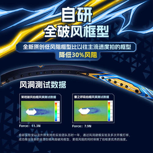 OGKILS欧击雷之呼吸羽毛球拍全碳素纤维超轻单拍振金中管柳丁正品 - 图1