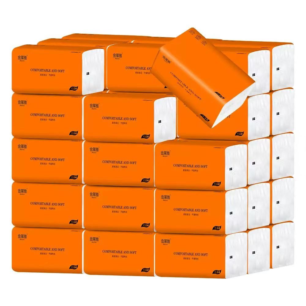 金莱雅家用实惠装纸巾加厚卫生纸湿水不易破餐巾纸擦手纸抽纸 - 图3