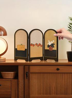 小清新绿飞燕桌面客厅屏风摆件画法式餐厅餐具柜装饰画