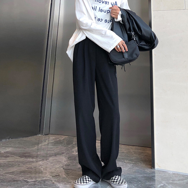 孕妇裤子黑色休闲西装裤夏季薄款外穿拖地宽松直筒阔腿长裤春秋装,淘宝优惠券,粉丝福利购,淘宝优惠卷