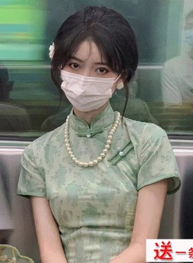 搭配旗袍的大珍珠项链女复古时尚配饰品首饰法式毛衣链子项圈647