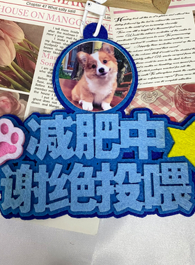 小狗不织布文字挂件狗牌