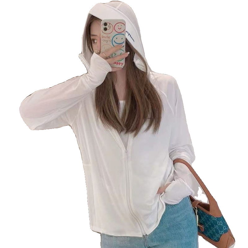 AI【男女同款】品牌防晒衣夏季冰丝薄款旅游上衣潮牌带帽子衣服 - 图3