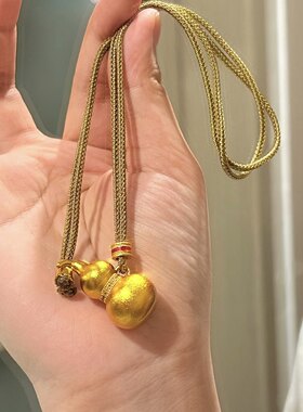 韦雪王嘉尔同款花丝葫芦