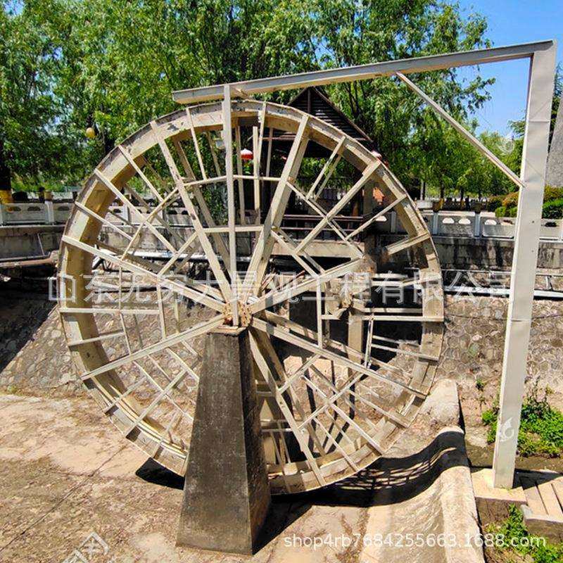 大型仿古景观水车 户外景区景点大型钢结构框架动态旋转水车摆件,淘宝优惠券,粉丝福利购,淘宝优惠卷