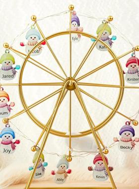 Personalized Snowman Ferris Wheel/Custom Name Night Light