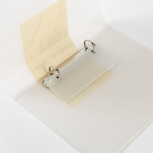 MUJI无印良品磨砂半透明文件夹A4活页夹D形环扣式资料夹A5收纳夹