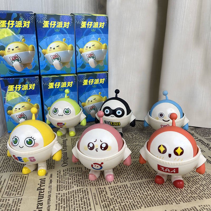蛋仔派对手办皮肤蛋仔派对盲盒手办公仔可爱萌仔生日蛋糕桌面摆件儿童玩具礼物