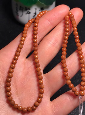精品橄榄核手串核尖108脖挂圆珠精工打磨国产核核雕diy配饰锁骨链