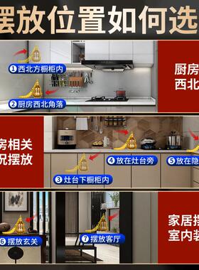 铜避火龙瓶子葫芦摆件厨房在西北方火烧天门黄碎石五帝钱桌面辟壁