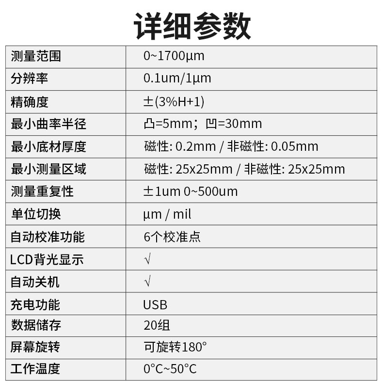 漆膜仪涂层测厚仪 AR932希玛漆面检测仪高精度镀锌测漆仪车膜仪-图0