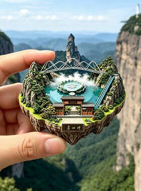 神仙居冰箱贴如意桥佛影莲韵观音峰旅游景点伴手礼文创纪念品磁贴