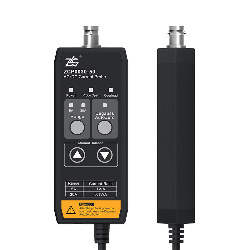 ZLG立功科技致远电子示波器电流探头50M带宽1%测量精度ZCP0030-50-图1