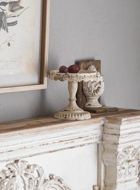 美式复古假壁炉装饰柜靠墙做旧雕花家用客厅实木入户正对门玄关台