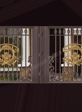 铝合金门窗欧式庭院别墅大门平移门铝合金工艺防盗铸铝大门