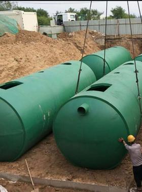 一体式化粪池50立方大三格农村厕所改造池玻璃钢化粪池