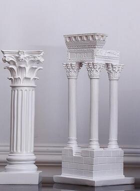 希腊古城神庙建筑模型装饰摆件家居客厅博古架办公室树脂雕塑摆设