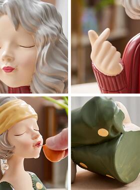 创意泡泡少女系列家居客厅酒柜电视柜装饰品房间布置桌面玄关摆件