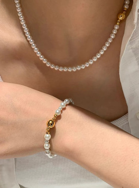 NININA金球磁吸扣珍珠手链