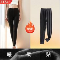 Duvet Autumn Pants Lady Beats Bottom Pants Warm Line Pants Gush Pure Cotton Wool Trousers Tight Fit Inside Lining Pants Thin autumn and winter