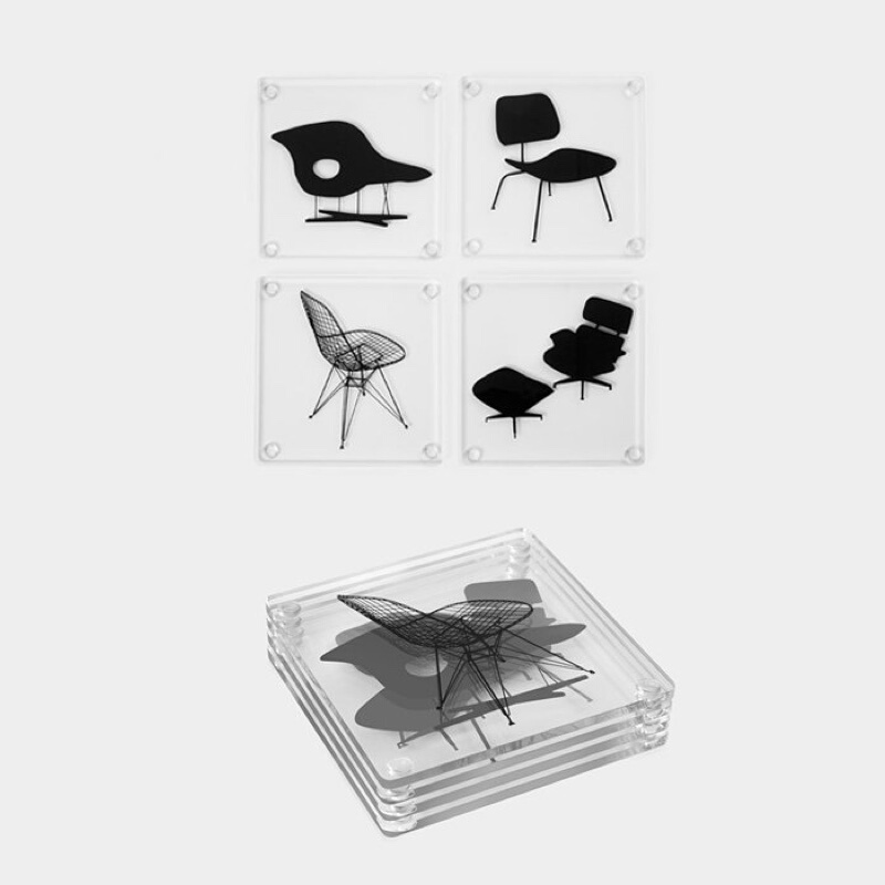 Eames Chairs Coasters 伊姆斯杯垫 美国 MoMA 出品 SET OF 4 - 图2