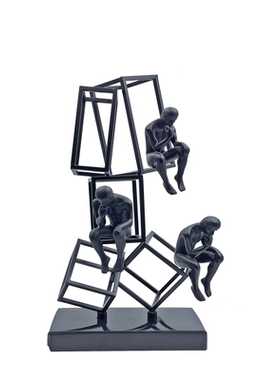 抽象创意动物马几何雕塑饰品摆件