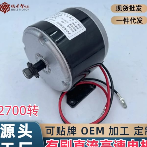 优选电动车电机速自行车改装配件25H滑板机械马达12V24V250W - 图0