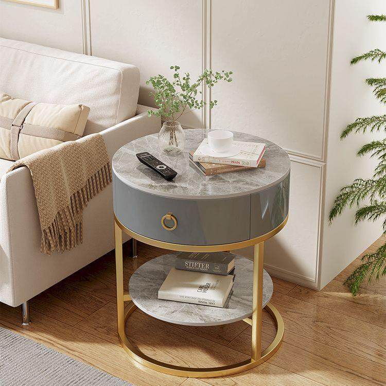 岩板沙发边几侧边柜客厅简约现代圆形角几阳台轻奢茶桌茶几床新款,淘宝优惠券,粉丝福利购,淘宝优惠卷