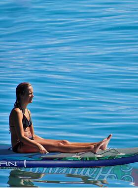 桨板动力冲浪板充气sup浆板划水板帆板充气船浮板通用竞速滑水板