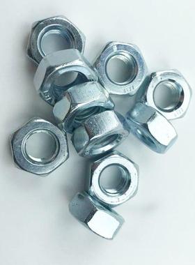 国标六角镀锌螺母4.8级六角螺母螺帽螺丝帽头母M6-M24