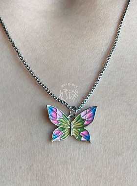 好诶 · Springtime系列 · 缤纷幻彩蝴蝶项坠/小众精致设计师款