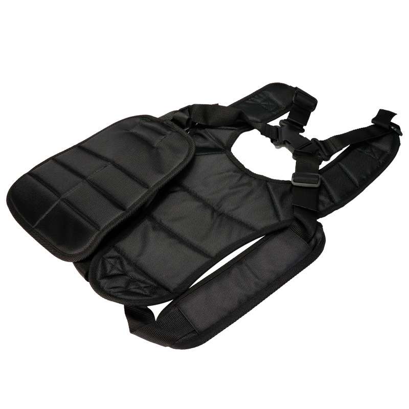 新款  人字形割草机背带双肩可调节式双排扣背带 黑色款 - 图0