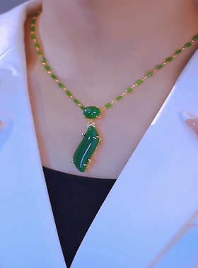 原创设计美人腰玉石气质时尚项链