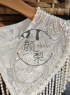 旗袍云肩新中式披肩流苏珍珠外搭国风旗袍改良连衣裙汉服配饰夏季
