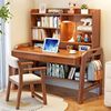 Solid wood children's study table, primary and secondary school student desk and bookshelf integrated home desktop computer table bedroom writing table and chair