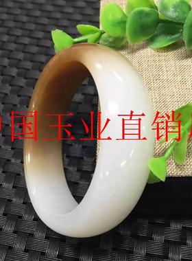 新疆和田玉手镯糖玉羊脂白玉精品甄选糖白玉镯子扁条俏糖镯子饰品