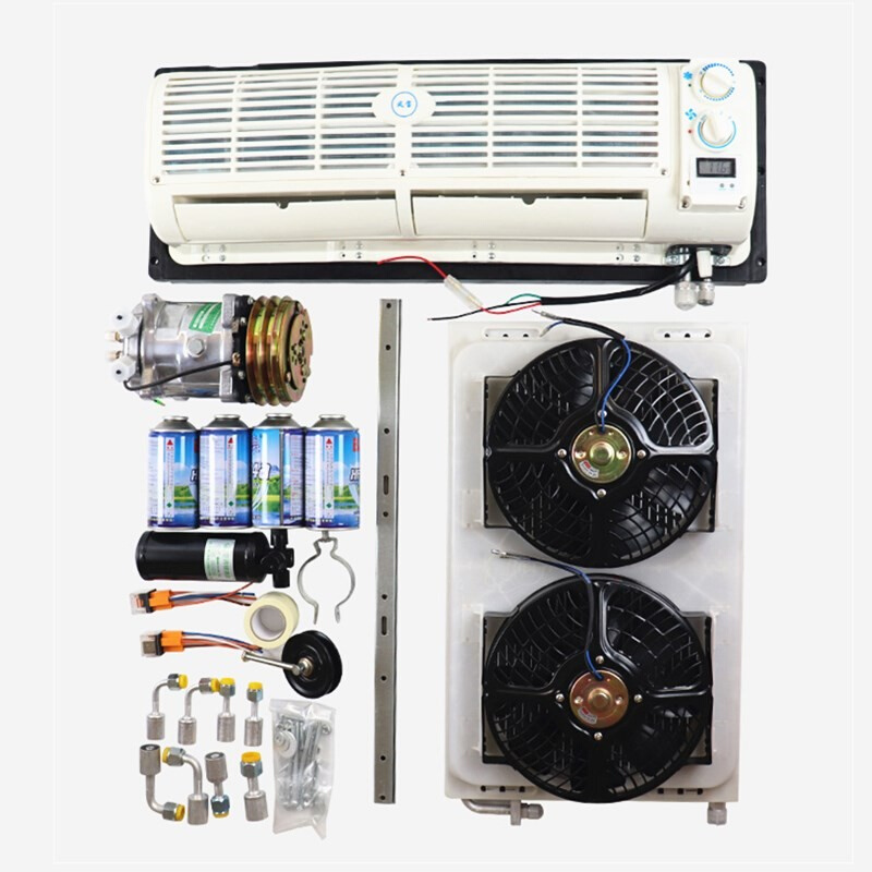 汽车空调挂机总成货车挖掘机收割机改装壁挂式蒸发器制冷配件套装