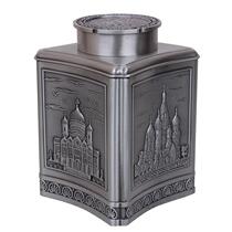 Russian tinder tea set tin tea cylinder castle metal tea leaf jars square tea box tin cans for men SOOI