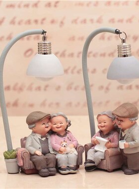 创意情侣摆件结婚纪念日礼物送老婆老公闺蜜礼品老头老太家居客厅