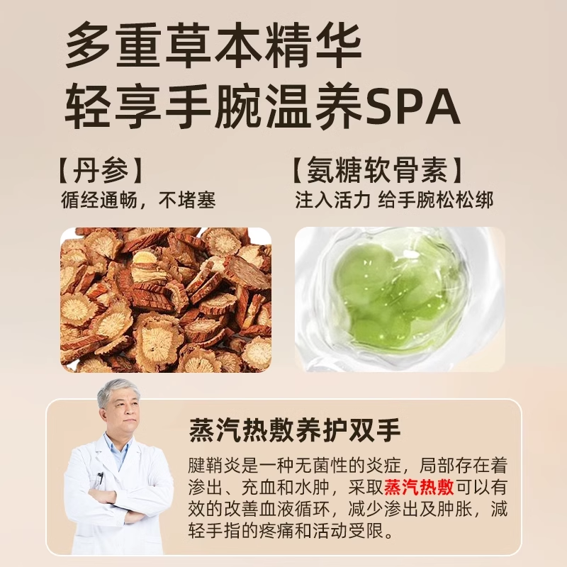 手腕热敷贴艾灸护腕腱鞘手腕带蒸汽手自发热妈妈手专护关节保暖贴