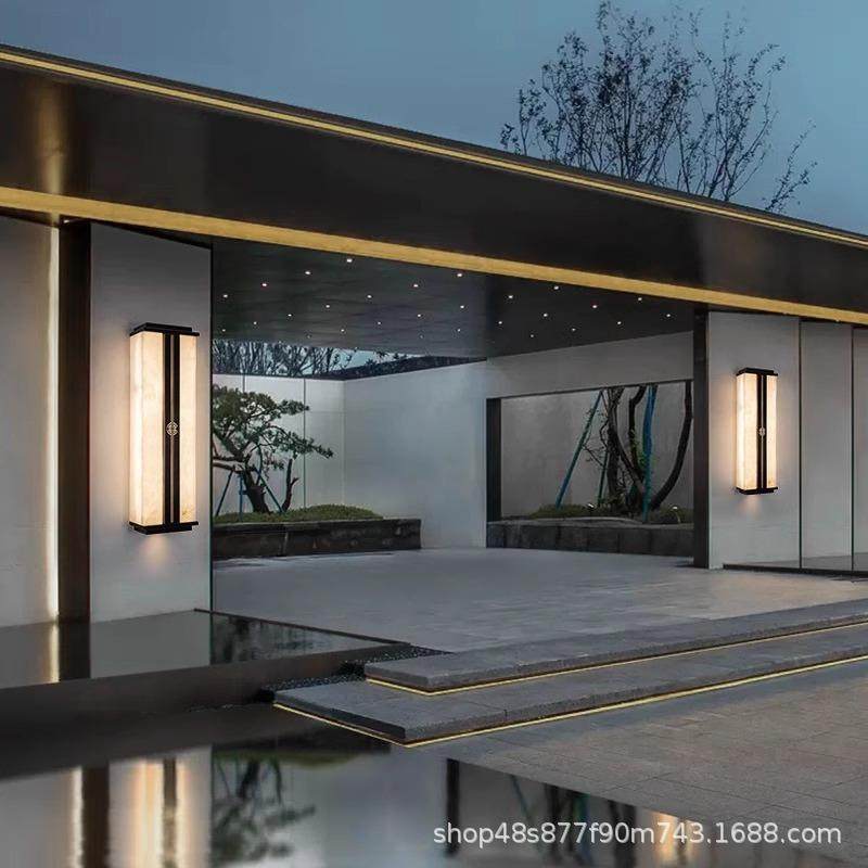 户外全铜壁灯新中式防水天然云石壁灯大门两侧外墙阳台LED墙壁灯,淘宝优惠券,粉丝福利购,淘宝优惠卷