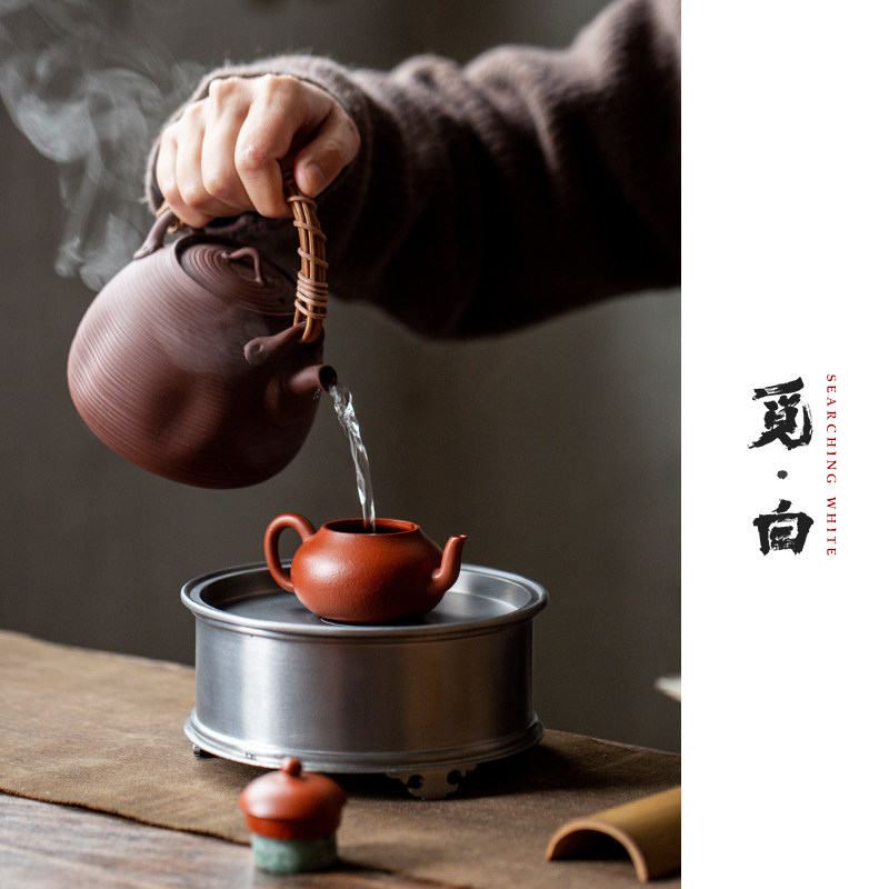 觅白红泥炭炉砂铫手工提梁壶煮茶围炉火工夫跳盖藤编原矿紫泥潮州,淘宝优惠券,粉丝福利购,淘宝优惠卷