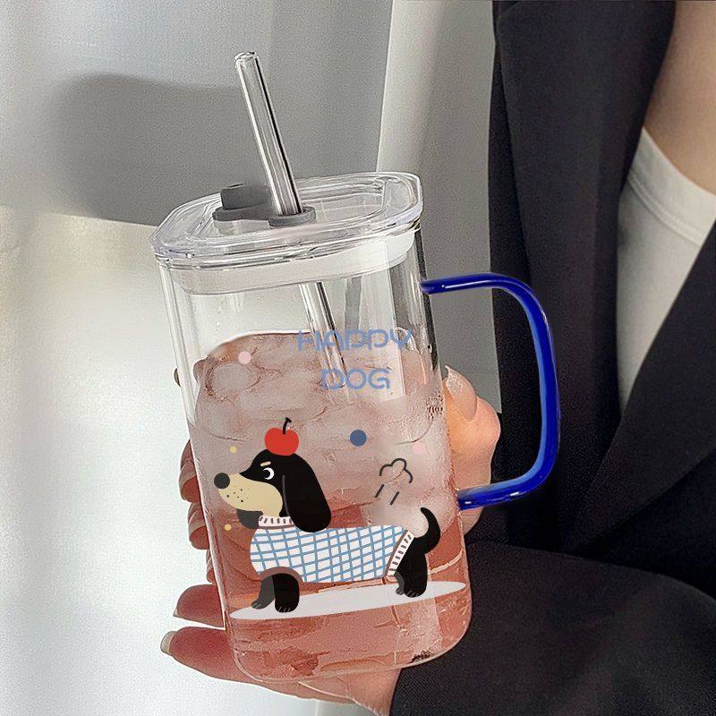 2026新款超大容量玻璃杯学生高颜值ins水杯家用耐高温带把手杯子,淘宝优惠券,粉丝福利购,淘宝优惠卷