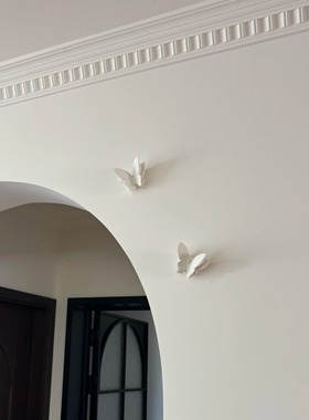 【新家的100个快递】石膏立体蝴蝶浮雕客厅拱门墙面装饰法式雕花