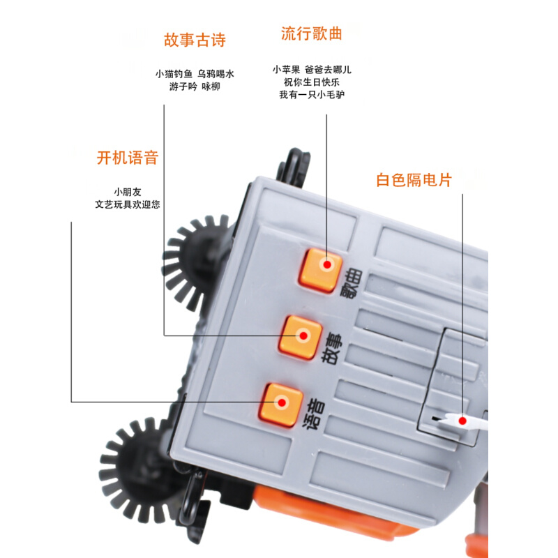 儿童大号扫地车道路清扫环卫清洁车工程玩具声光男孩铲雪车礼盒装 - 图1