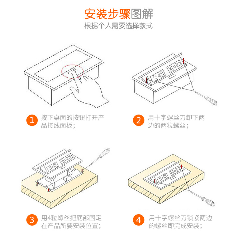 多媒体桌面插座会议室专用面板办公桌面usb多功能电源接口插座 - 图2